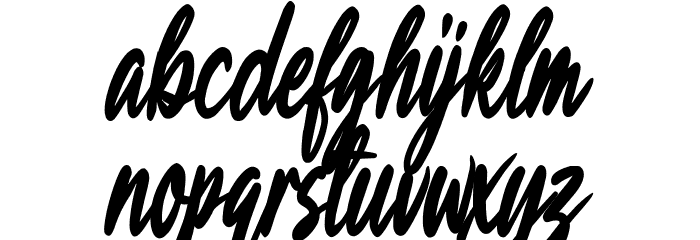 Black Chocolate Font LOWERCASE