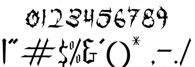 Black Chrone Font OTHER CHARS