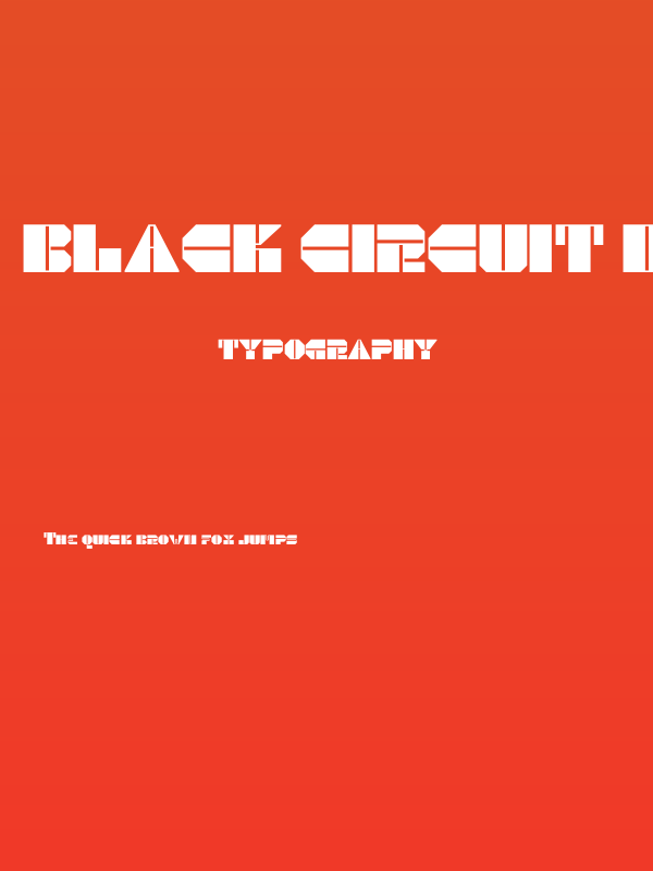 Black Circuit Demo Poster