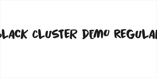 Black Cluster DEMO Regular Logo