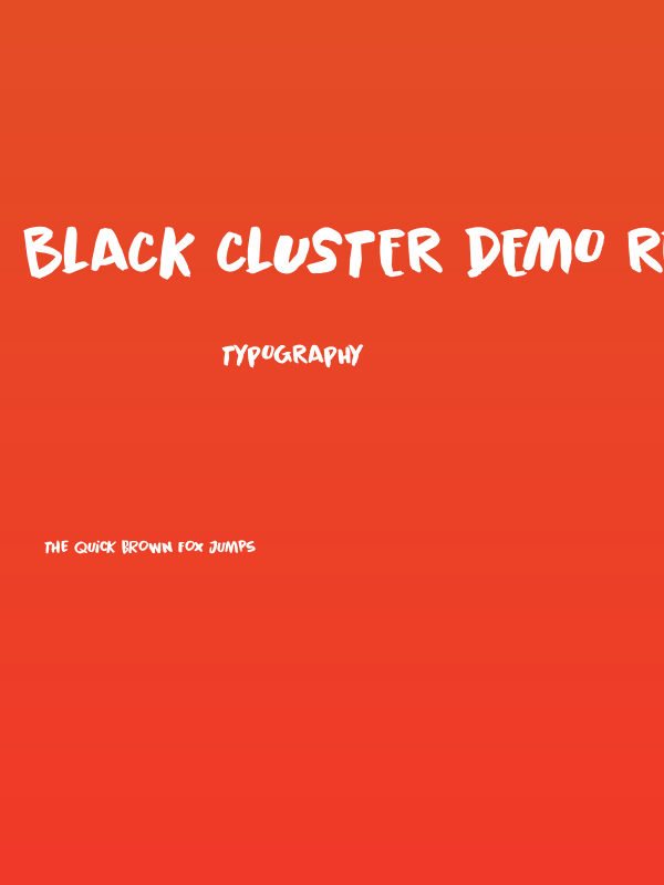 Black Cluster DEMO Regular Poster