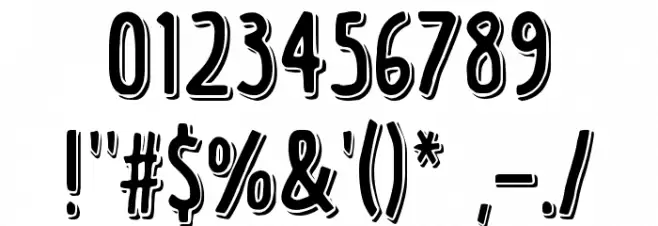 Black Coffee-Shadow Font OTHER CHARS