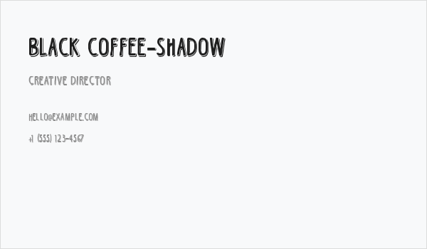 Black Coffee-Shadow Business Card