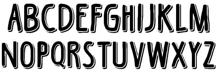 Black Coffee-Shadow Font LOWERCASE