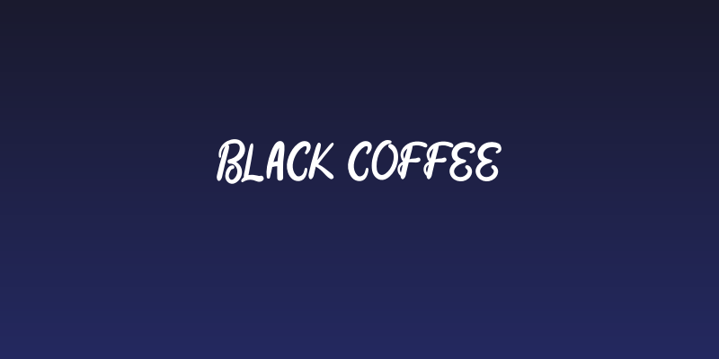Black Coffee Social Header