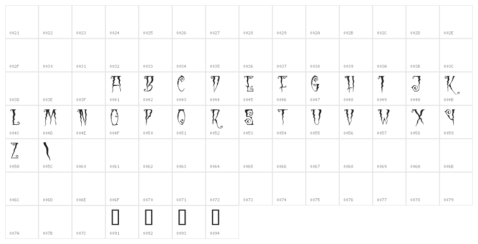 Black Cow Character Map