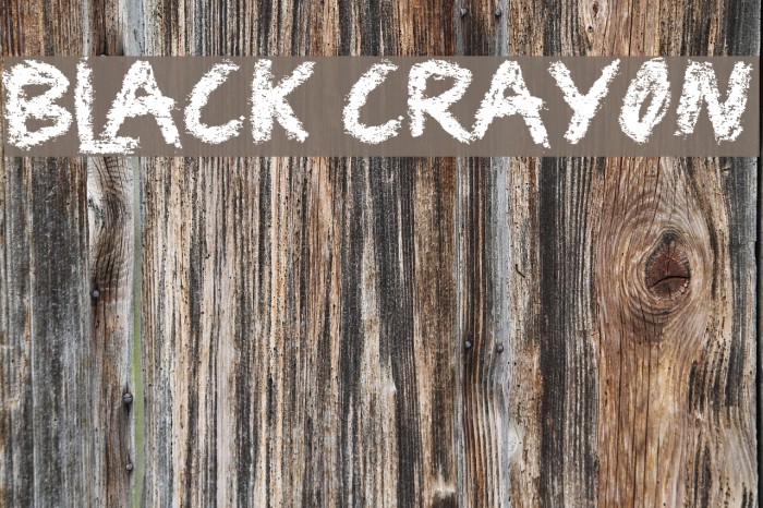 Black Crayon फ़ॉन्ट examples