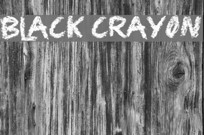 Black Crayon Font examples