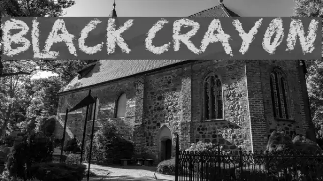 Black Crayon Font examples