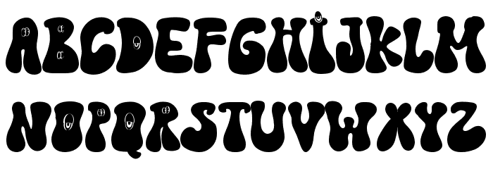Black Cyclops Font LOWERCASE