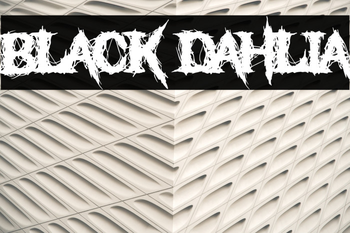 Black Dahlia Font examples