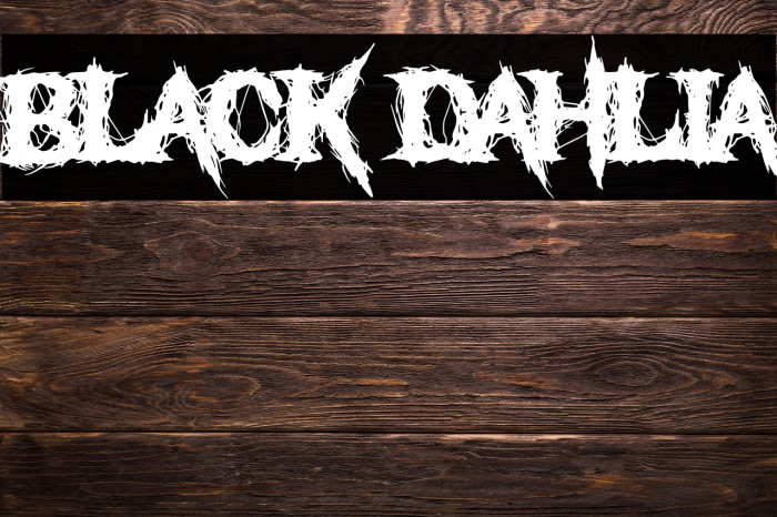 Black Dahlia Font examples
