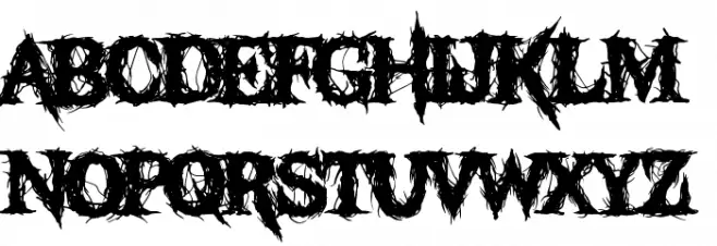 Black Dahlia خط أحرف صغيرة