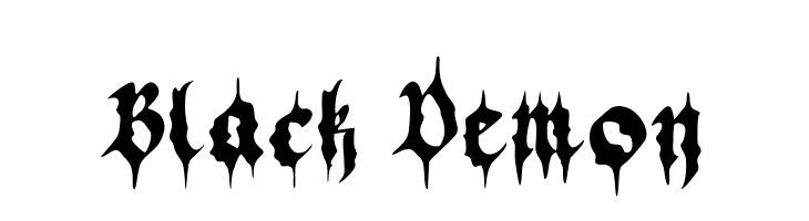 Black Demon  font caratteri gratis