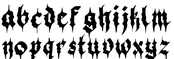 Black Demon Font LOWERCASE