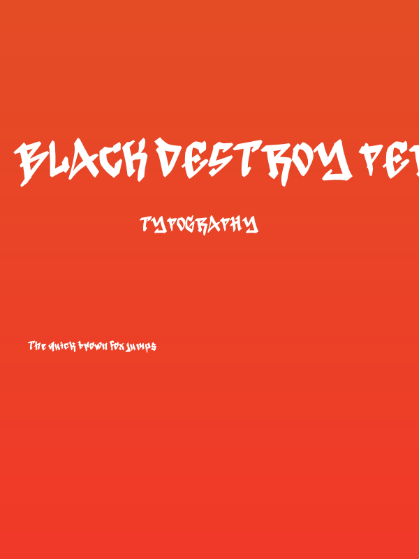 Black Destroy Personal Poster