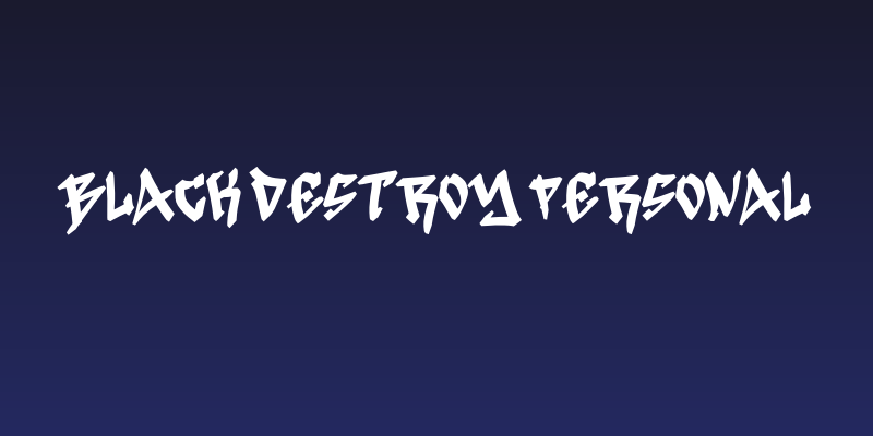 Black Destroy Personal Social Header