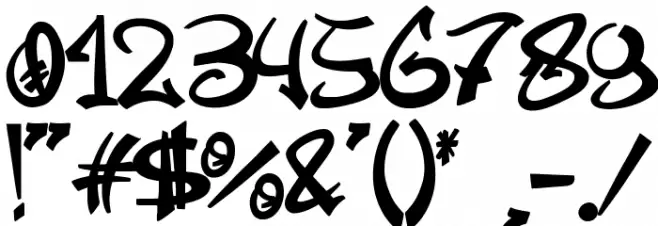 Black Devils Graffiti Font OTHER CHARS