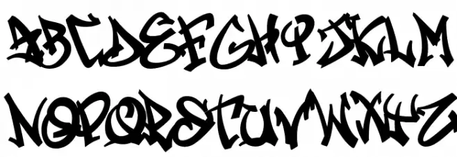 Black Devils Graffiti خط أحرف كبيرة