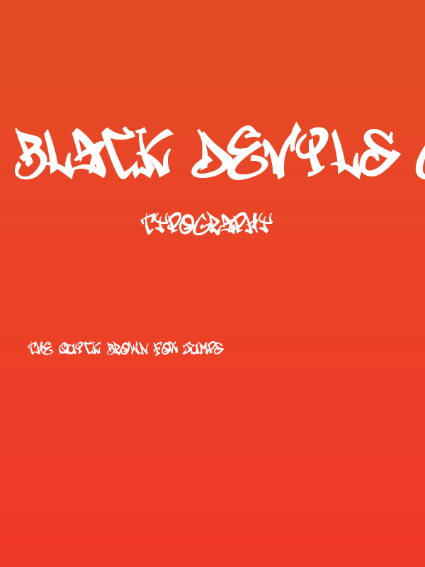 Black Devils Graffiti Poster