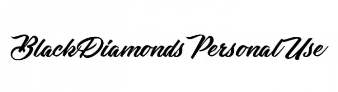 Black Diamonds Personal Use  Free Fonts Download