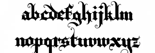 Black Empire Schriftart Kleinbuchstaben