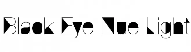 Black Eye Nue Light  les polices de caractères gratuit tlcharger