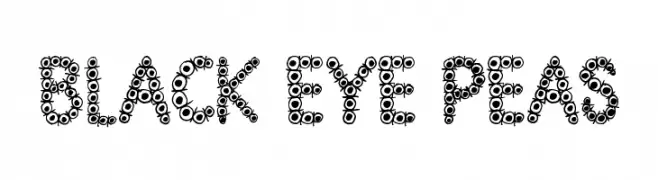 Black Eye Peas  Frei Schriftart Herunterladen