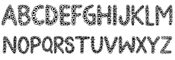 Black Eye Peas Font LOWERCASE
