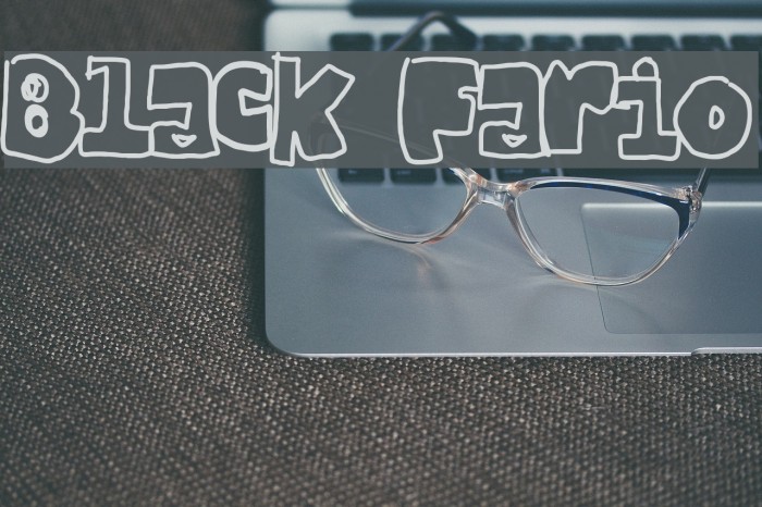 Black Fario Font examples