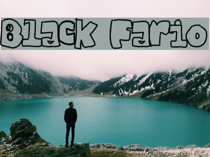 Black Fario Font examples