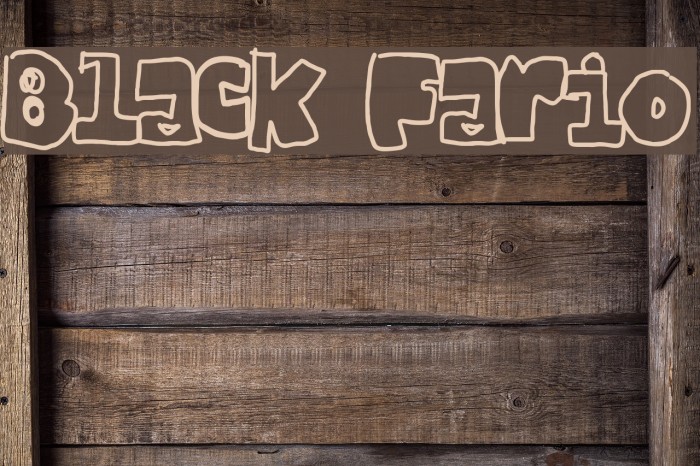 Black Fario Font examples