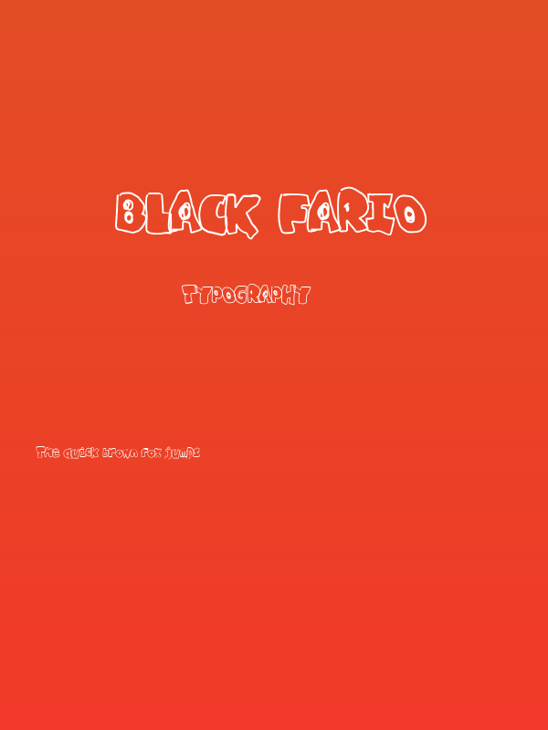 Black Fario Poster