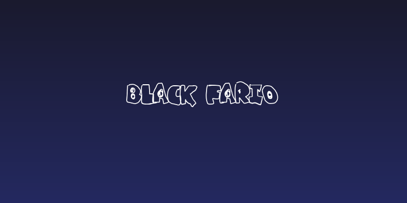 Black Fario Social Header