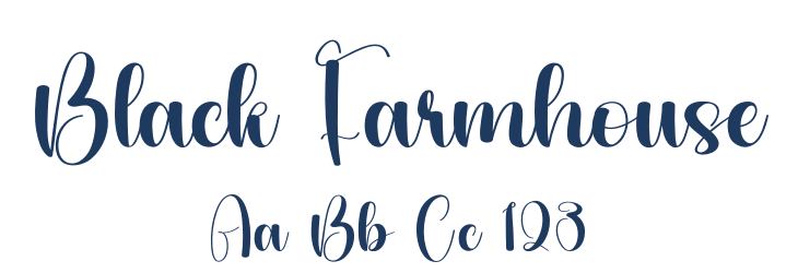 Black Farmhouse Font Preview