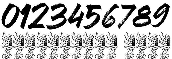Black Finger Font OTHER CHARS
