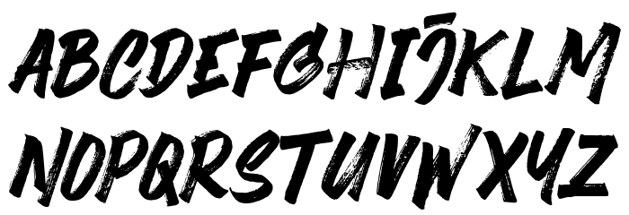 Black Finger Font LOWERCASE