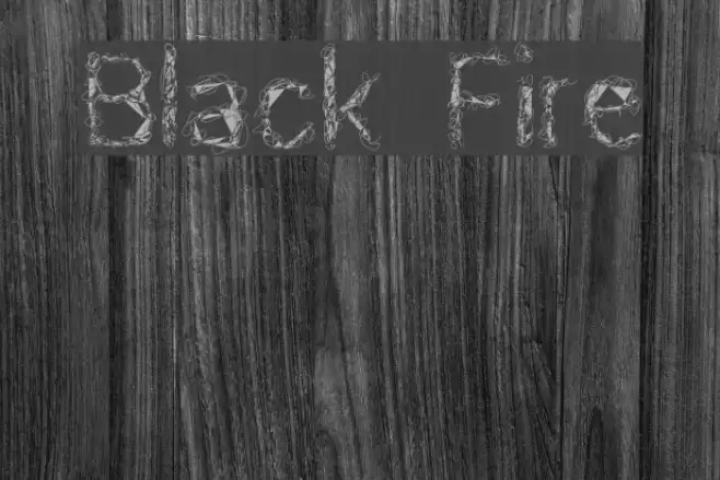 Black Fire Font examples