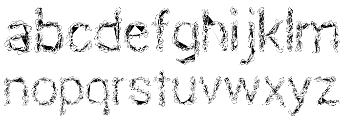 Black Fire Font LOWERCASE