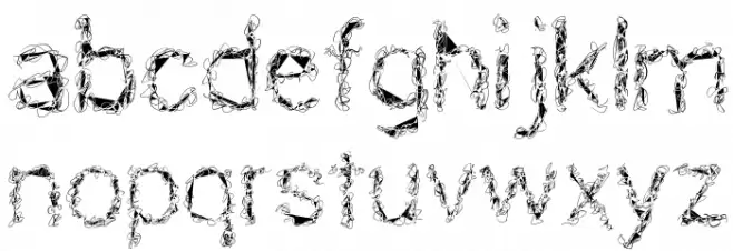 Black Fire خط أحرف صغيرة