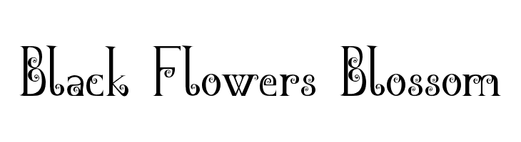 Black Flowers Blossom  Descarca Fonturi Gratis
