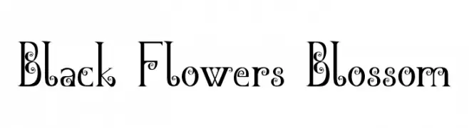Black Flowers Blossom  Fuentes Gratis Descargar