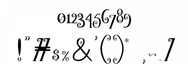 Black Flowers Blossom Font OTHER CHARS