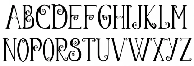 Black Flowers Blossom Font UPPERCASE