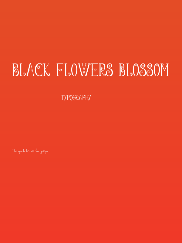 Black Flowers Blossom Poster