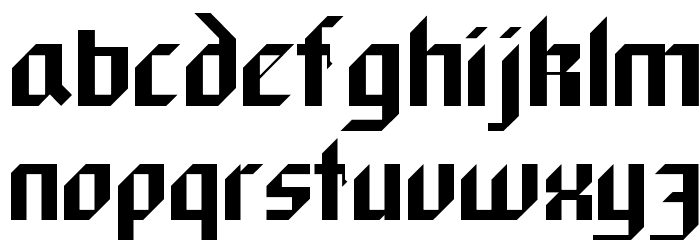 Black Forest Regular Font LOWERCASE