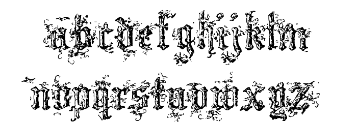 Black Forest Font LOWERCASE