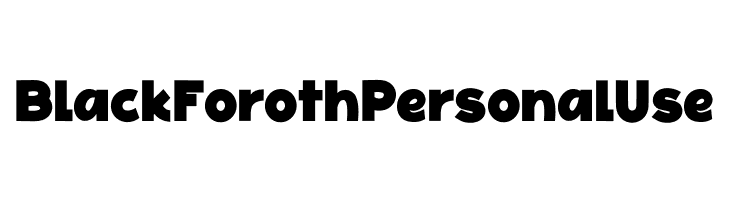 Black Foroth Personal Use  font caratteri gratis