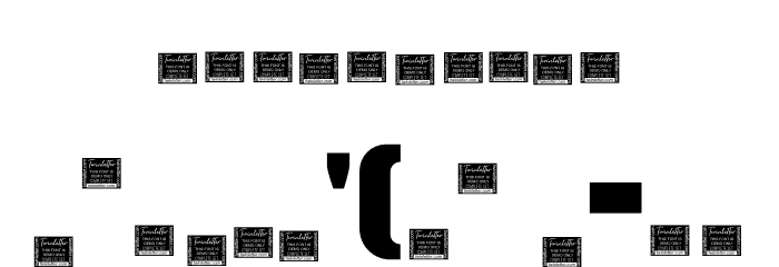 Black Foroth Personal Use Font OTHER CHARS