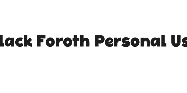 Black Foroth Personal Use Logo